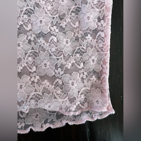 Motel Rocks MORTA CROP TOP IN LACE SWEET PINK - size XS - Picture 6 of 7